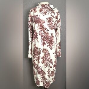 NEW, ZARA Women’s Mock Neck Oversized Relaxed Fit Tunic Sweater Dress Cream